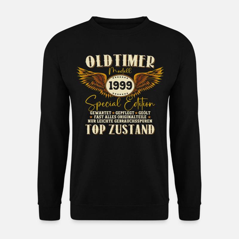 Oldtimer Jahrgang 1999 23. Geburtstag Geschenk Fun - Unisex Pullover - Schwarz