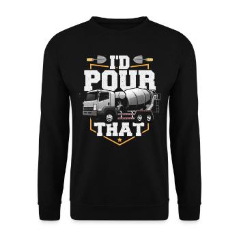 Concevoir un finisseur en béton pour un - Sweat-shirt Unisexe - noir - Devant - Alina (178cm) & Michal (187cm)