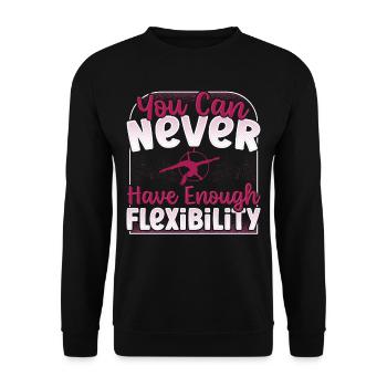 Aerial Silks Design Für Eine Luftakrobatin - Unisex Pullover - Schwarz - Vorne - Alina (178cm) & Michal (187cm)
