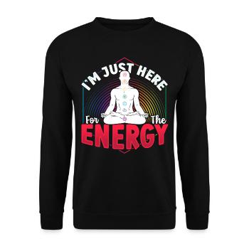Reiki Practitioner Design for an Energy Healer - Unisex Sweatshirt - black - Front - Alina (178cm) & Michal (187cm)