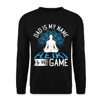 Reiki Practitioner Design for an Energy Healer - Unisex Sweatshirt - black - Front - Alina (178cm) & Michal (187cm)