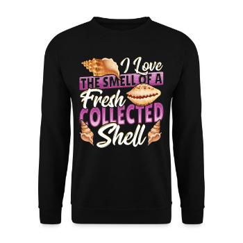 Seashell Collecting Design for an Shell Hunter - Unisex Sweatshirt - black - Front - Alina (178cm) & Michal (187cm)