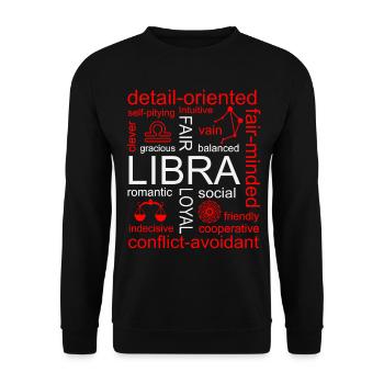 Libra Zodiac Sign - Unisex Sweatshirt - black - Front - Alina (178cm) & Michal (187cm)