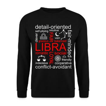 Libra Zodiac Sign - Unisex Sweatshirt - black - Front - Alina (178cm) & Michal (187cm)