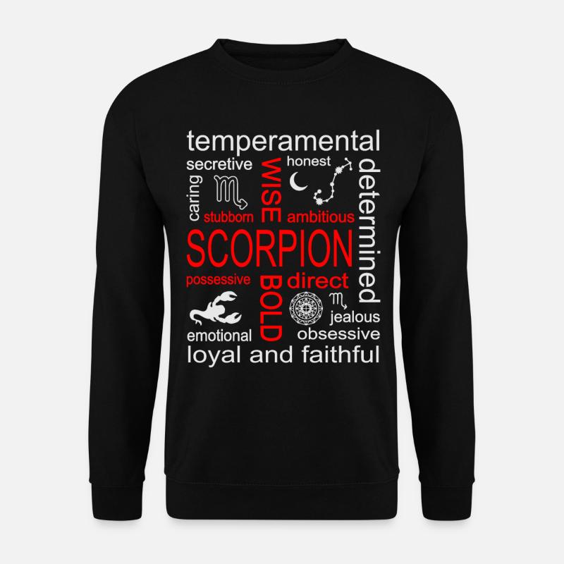 Skorpion Sternzeichen - Unisex Pullover - Schwarz