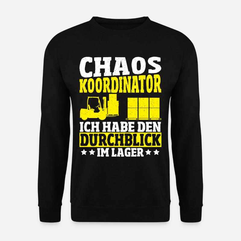 Lustiger Staplerfahrer Gabelstapler Beruf Sprüche - Unisex Pullover - Schwarz
