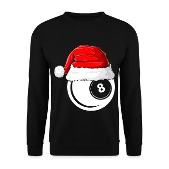 Xmas Weihnachtsmütze Weihnachts Billard - Unisex Pullover - Schwarz - Vorne - Alina (178cm) & Michal (187cm)