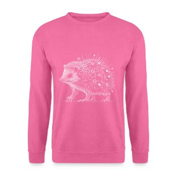 Filigraner surrealer Cyborg Igel - Unisex Pullover - Pink - Vorne