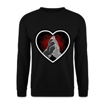 Hundefreund Dogfriend High Five - Unisex Pullover - Schwarz - Vorne - Alina (178cm) & Michal (187cm)