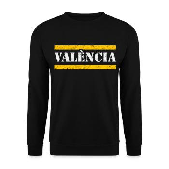 Valencia - Unisex Sweatshirt - black - Front - Alina (178cm) & Michal (187cm)