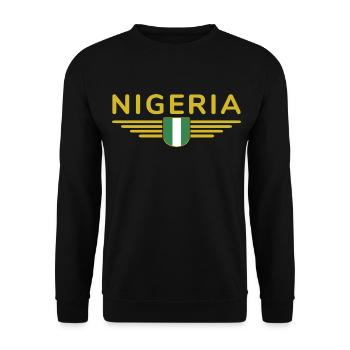 Nigeria Design – Show your love for the country - Unisex Sweatshirt - black - Front - Alina (178cm) & Michal (187cm)