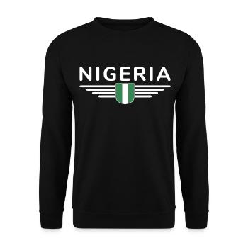 Nigeria Design – Show your love for the country - Unisex Sweatshirt - black - Front - Alina (178cm) & Michal (187cm)
