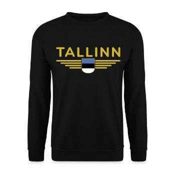 Tallinn T-Shirt – Pour les fans de la capitale - Sweat-shirt Unisexe - noir - Devant - Alina (178cm) & Michal (187cm)