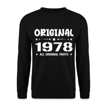 Né en 1978, Cadeau Anniversaire 1978 Original 1978 - Sweat-shirt Unisexe - noir - Devant - Alina (178cm) & Michal (187cm)