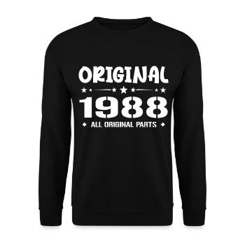 Né en 1988, Cadeau Anniversaire 1988 Original 1988 - Sweat-shirt Unisexe - noir - Devant - Alina (178cm) & Michal (187cm)