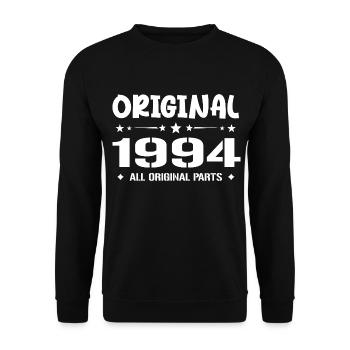 Né en 1994, Cadeau Anniversaire 1994 Original 1994 - Unisex Pullover - Schwarz - Vorne - Alina (178cm) & Michal (187cm)