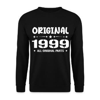 Né en 1999, Cadeau Anniversaire 1999 Original 1999 - Sweat-shirt Unisexe - noir - Devant - Alina (178cm) & Michal (187cm)