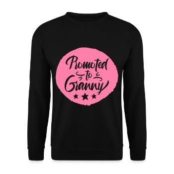 Grandma Grandma Grandma promotes grandma to grandmother - Unisex Sweatshirt - black - Front - Alina (178cm) & Michal (187cm)
