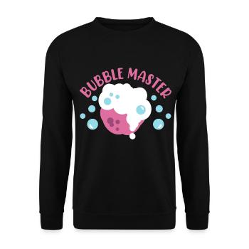 Hausgemachte Seife Haus-Frau Hobby Basteln - Unisex Pullover - Schwarz - Vorne - Alina (178cm) & Michal (187cm)