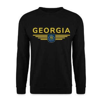 Georgia Fan T-Shirt – Southern flair - Unisex Sweatshirt - black - Front - Alina (178cm) & Michal (187cm)