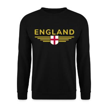 England Fan T-Shirt Design - Unisex Sweatshirt - black - Front - Alina (178cm) & Michal (187cm)