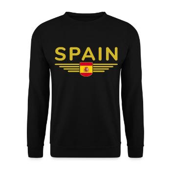 I Love Spain, Design T-Shirt Outfit - Unisex Sweatshirt - black - Front - Alina (178cm) & Michal (187cm)