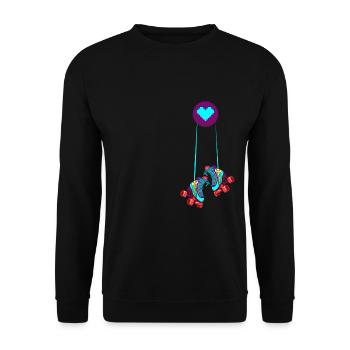 Un cadeau pour les patineurs au volant - Sweat-shirt Unisexe - noir - Devant - Alina (178cm) & Michal (187cm)