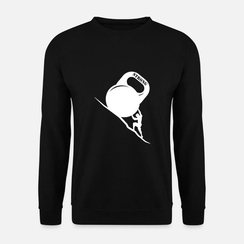 Sisyphos Sisyphus Kettlebell Kugelhantel Fitness - Unisex Pullover - Schwarz