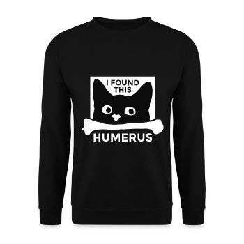 Humour de jeu de mots drôle avec des chats, la gueule de bois, des chatons - Sweat-shirt Unisexe - noir - Devant - Alina (178cm) & Michal (187cm)