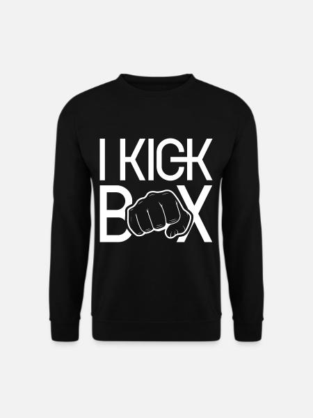 Ich Kickboxe Kickboxer Kickboxen Kickboxing - Unisex Pullover - Schwarz
