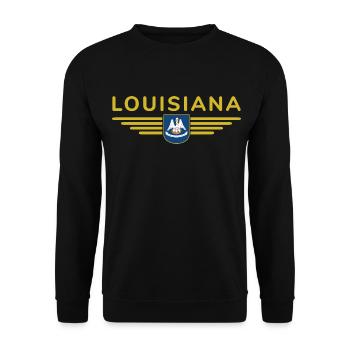 T-shirt de fan de Louisiane – Parfait pour les fans ! - Sweat-shirt Unisexe - noir - Devant - Alina (178cm) & Michal (187cm)