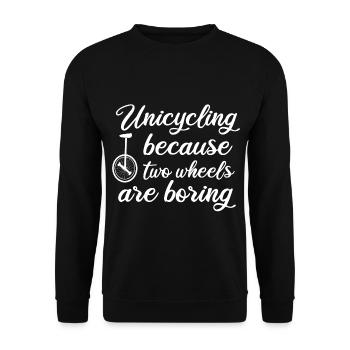 Monocycle monocycliste Deux vélos sont ennuyeux - Sweat-shirt Unisexe - noir - Devant - Alina (178cm) & Michal (187cm)