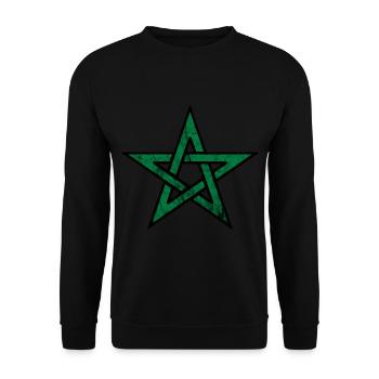 Marokkaner Stern Marokko Marokkanische Flagge Maro - Unisex Pullover - Schwarz - Vorne - Alina (178cm) & Michal (187cm)