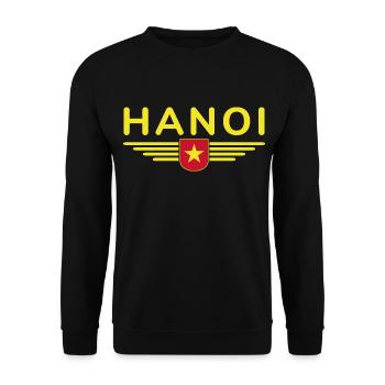 Vietnam Fan, Outfit T Shirt Design - Unisex Sweatshirt - black - Front - Alina (178cm) & Michal (187cm)