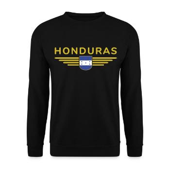 Honduras T-Shirt für Fans - Unisex Pullover - Schwarz - Vorne - Alina (178cm) & Michal (187cm)