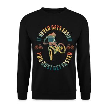 1 42 - Sweat-shirt Unisexe - noir - Devant - Alina (178cm) & Michal (187cm)