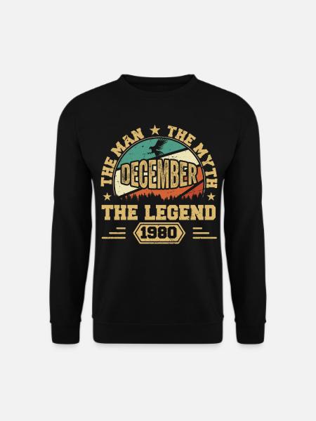 December 1980 Birthday December 1980 Gift - Unisex Sweatshirt - black