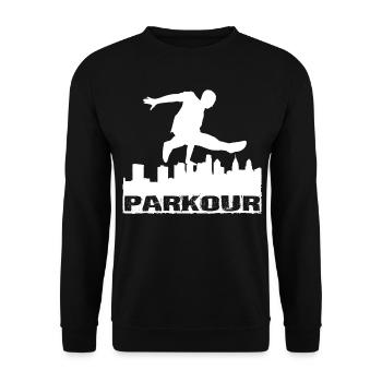 Le parkour - Sweat-shirt Unisexe - noir - Devant - Alina (178cm) & Michal (187cm)