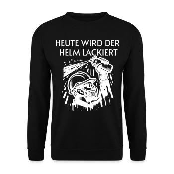 Beer - Today the helmet is painted Toast - Unisex Sweatshirt - black - Front - Alina (178cm) & Michal (187cm)