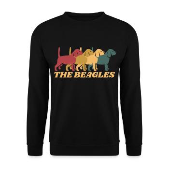 Beagle Dog Retro Vintage - Sweat-shirt Unisexe - noir - Devant - Alina (178cm) & Michal (187cm)
