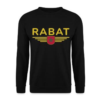 Morocco Rabat Fan Outfit Design T Shirt - Unisex Sweatshirt - black - Front - Alina (178cm) & Michal (187cm)