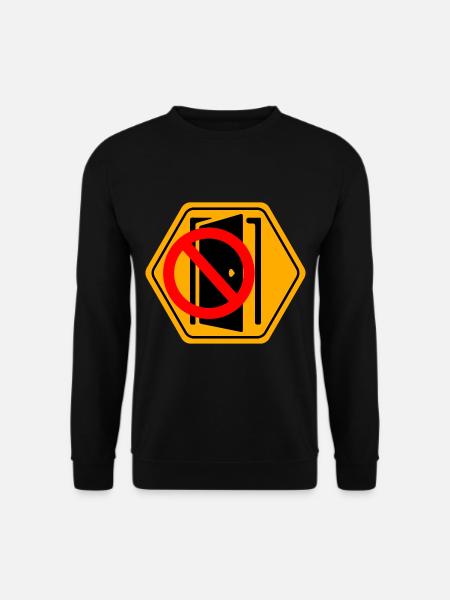 Tuer schliessen bitte | Tür schließen bitte - Unisex Pullover - Schwarz