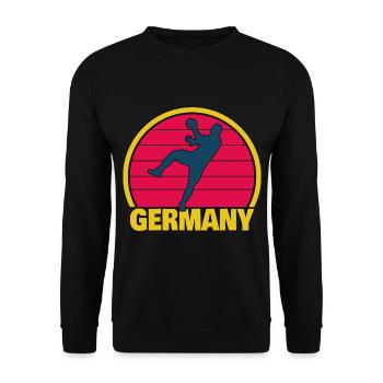 Handball Handball Player Germany Litter Germany - Unisex Sweatshirt - black - Front - Alina (178cm) & Michal (187cm)
