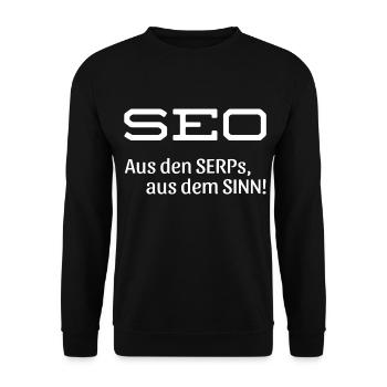 SEO Suchmaschinenoptimierung Shirts und Hoodies - Unisex Pullover - Schwarz - Vorne - Alina (178cm) & Michal (187cm)