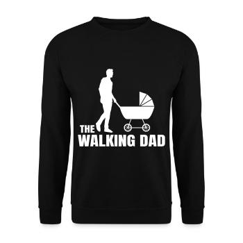 le père qui marche père papa papa bébé paternité - Sweat-shirt Unisexe - noir - Devant - Alina (178cm) & Michal (187cm)