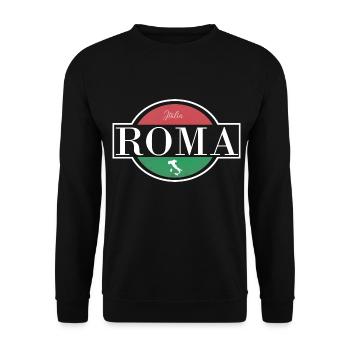 Rom, Rome, Roma, We love Rome - Unisex Pullover - Schwarz - Vorne - Alina (178cm) & Michal (187cm)