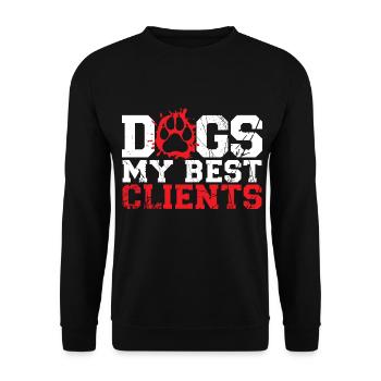 Walking the dog, walking the dog, - Unisex Sweatshirt - black - Front - Alina (178cm) & Michal (187cm)