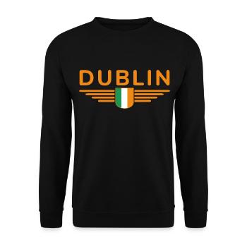 T-shirt Dublin pour les supporters irlandais - Sweat-shirt Unisexe - noir - Devant - Alina (178cm) & Michal (187cm)