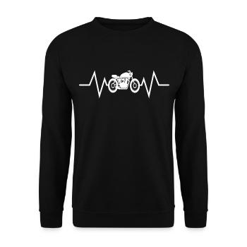 Motocycliste - Sweat-shirt Unisexe - noir - Devant - Alina (178cm) & Michal (187cm)