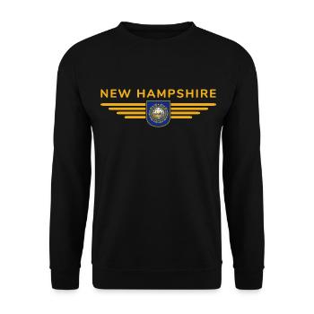 New Hampshire Fan T-Shirt – Must-have! - Sweat-shirt Unisexe - noir - Devant - Alina (178cm) & Michal (187cm)